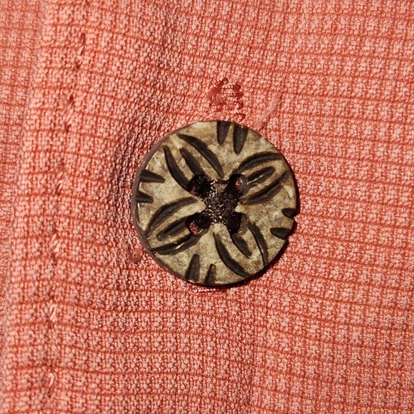 Tommy Bahama 100% Silk Shirt Coconuts Button Down In Coral Size L - Picture 4 of 16